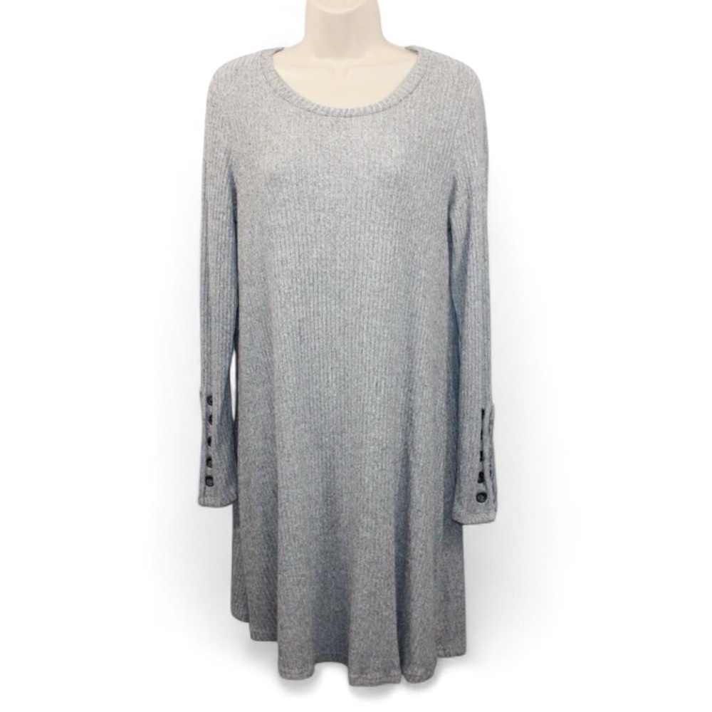 American Eagle Women’s Soft & Sexy Gray Long Sleeve Tunic Dress Size Large